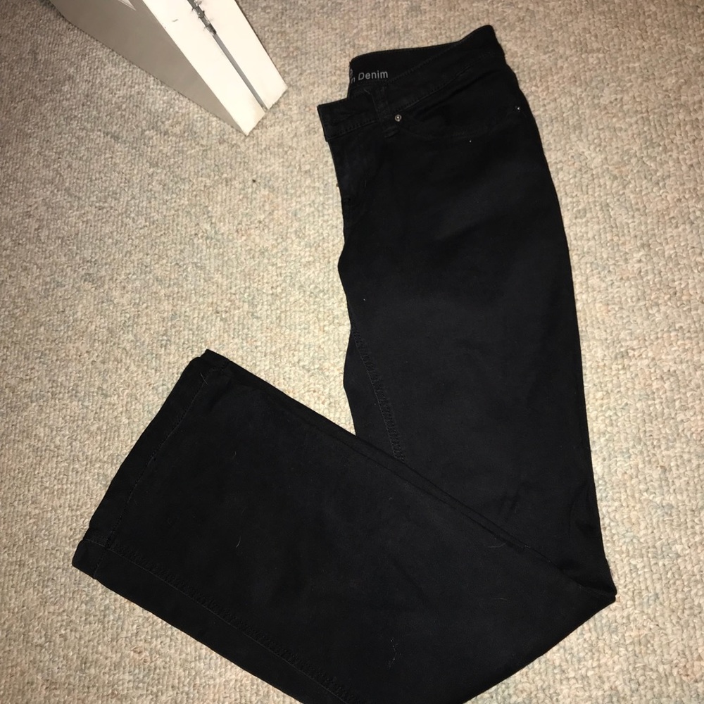 Black flared jeans